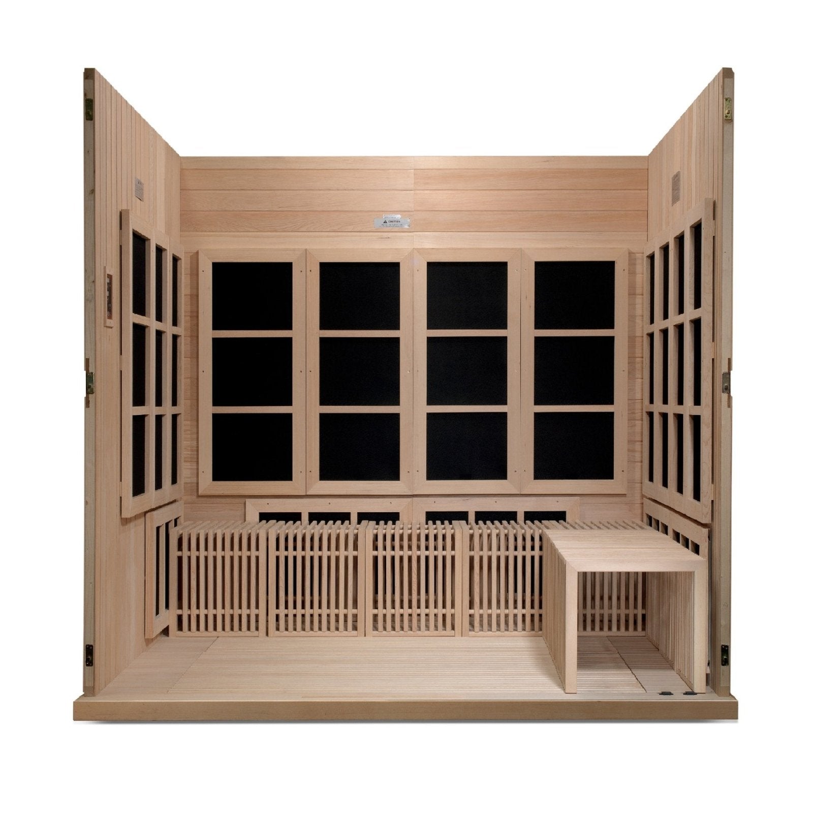 Dynamic “Catalonia” Infrared Sauna – Ultra Low EMF with Natural Hemlock Wood (GDI-6880-02)