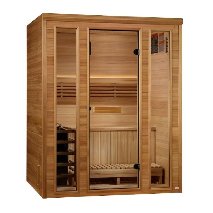 Andermatt Edition Traditional Sauna – Steam Sauna with Pacific Clear Cedar Wood (GDI-7030-01)