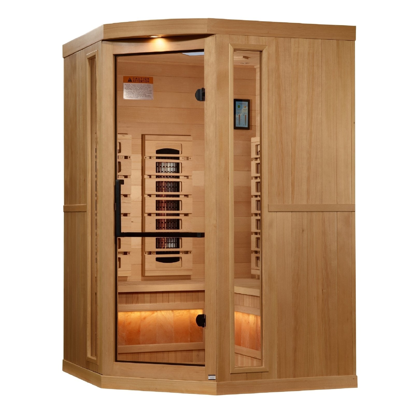 8000 Reserve Series Full Spectrum PureTech™ FAR Infrared Sauna Near Zero EMF Corner Unit with Himalayan Salt Bar (GDI-8035-03)