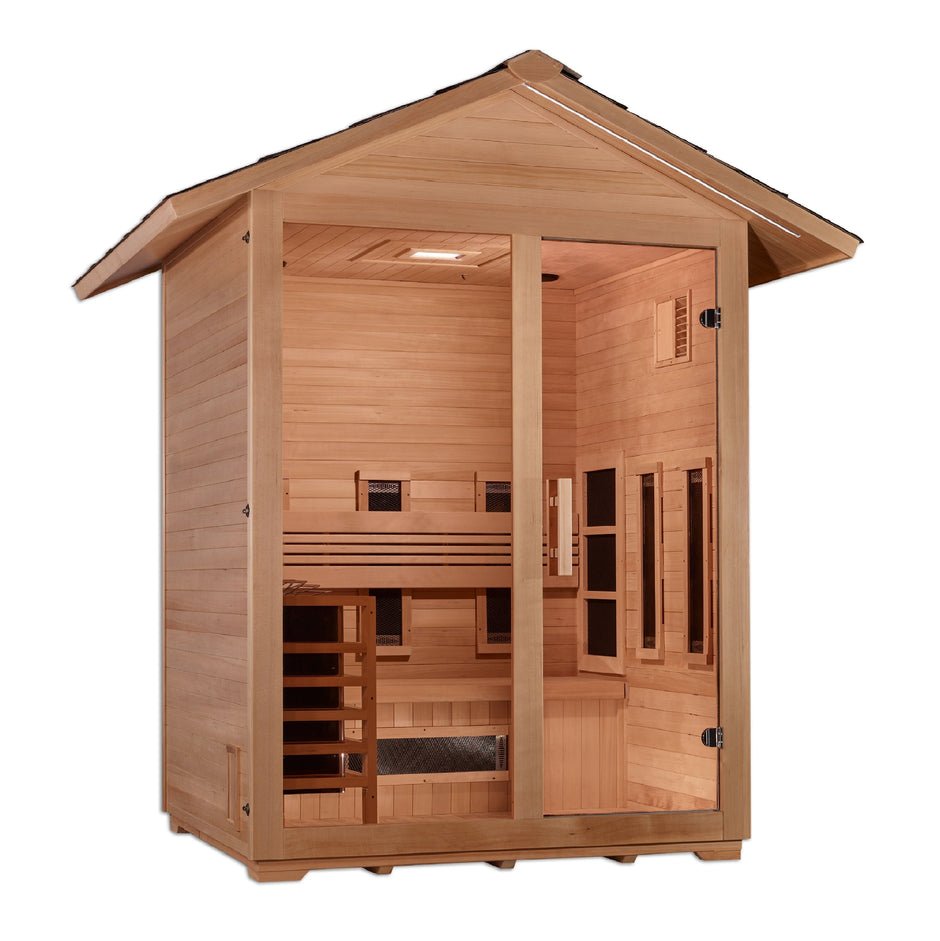 Carinthia Full Spectrum PureTech™ Hybrid Sauna – Outdoor Steam Sauna with Canadian Hemlock Wood (GDI-8123-01)