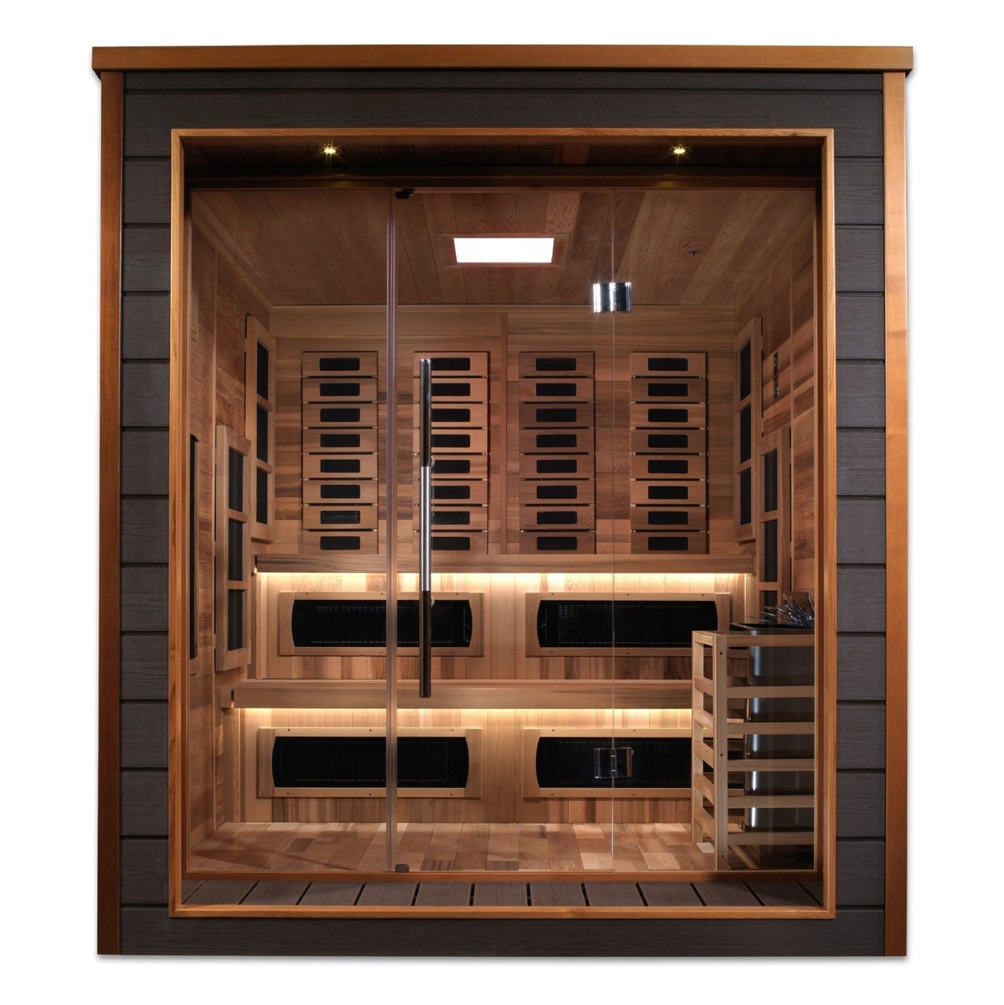Karlstad PureTech™ Full Spectrum Hybrid Sauna – Indoor/Outdoor Steam Sauna with All-Weather Exterior & Red Cedar Interior (GDI-8226-01)