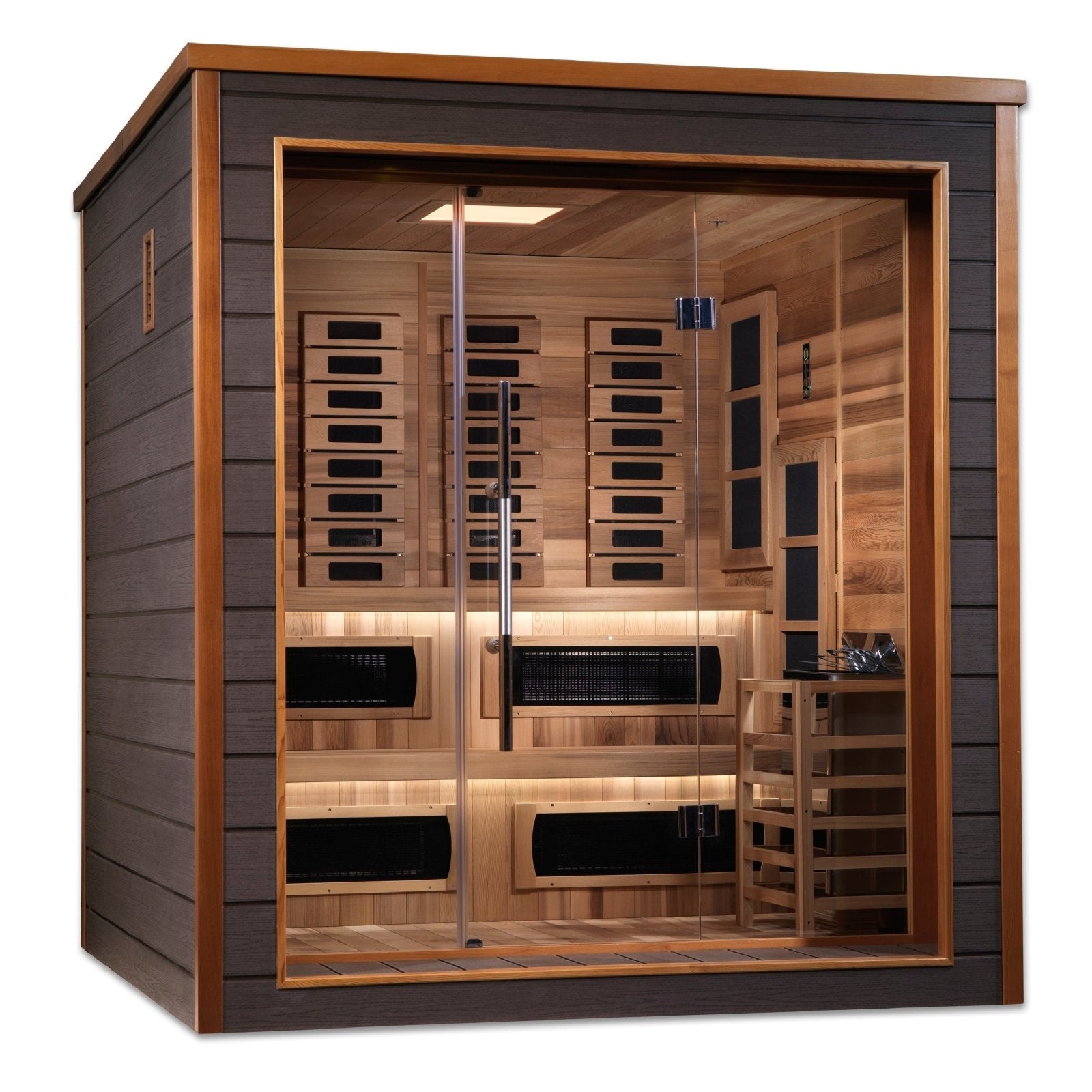 Karlstad PureTech™ Full Spectrum Hybrid Sauna – Indoor/Outdoor Steam Sauna with All-Weather Exterior & Red Cedar Interior (GDI-8226-01)