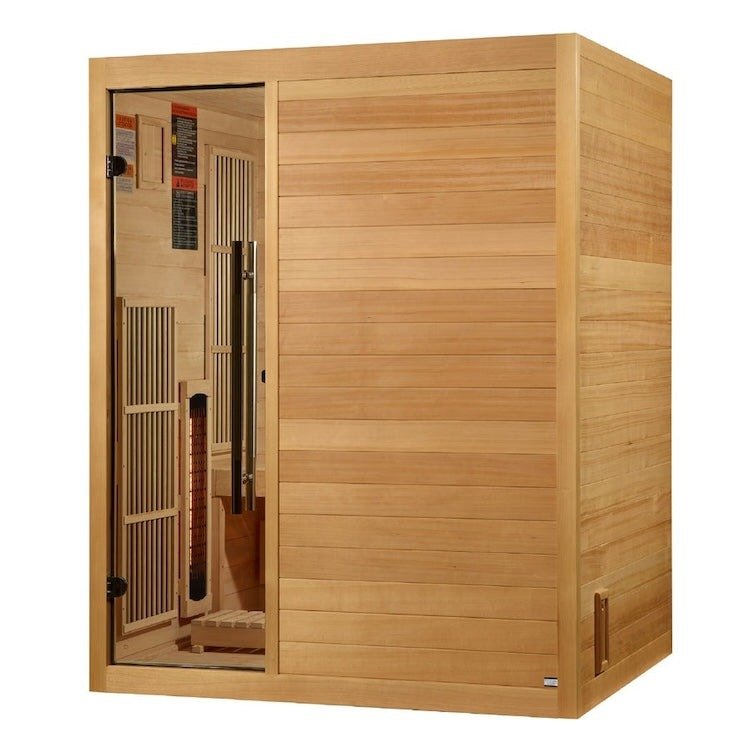 “Soria” Hybrid Sauna – Infrared & Traditional Steam with Himalayan Salt Bar and Canadian Hemlock Wood (GDI-8330-01)