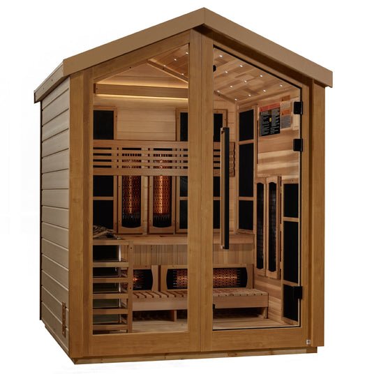Loviisa PureTech™ Full Spectrum Hybrid Sauna – Outdoor Steam Sauna with Canadian Hemlock Wood (GDI-8523-01)