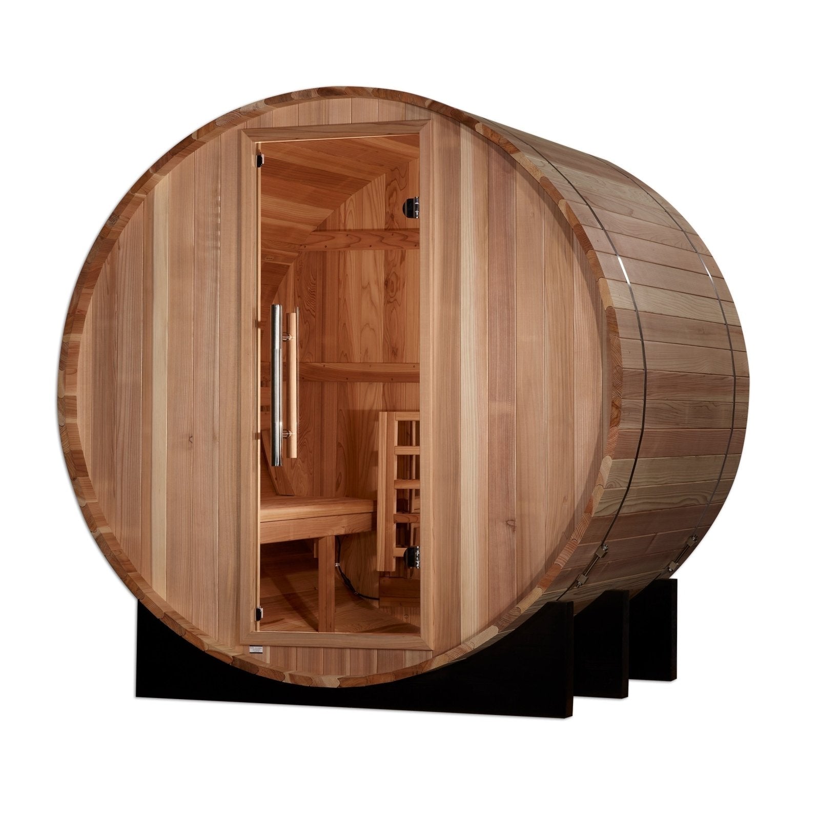 St. Moritz Traditional Outdoor Barrel Sauna – Steam Sauna with Pacific Cedar Wood (GDI-B002-01)