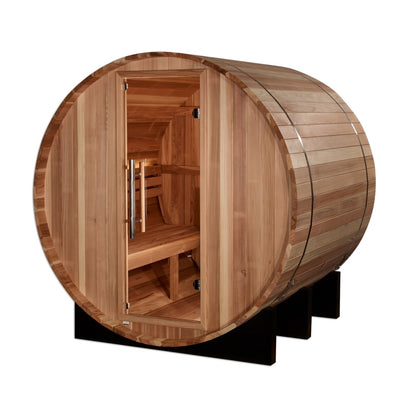 St. Moritz Traditional Outdoor Barrel Sauna – Steam Sauna with Pacific Cedar Wood (GDI-B002-01)