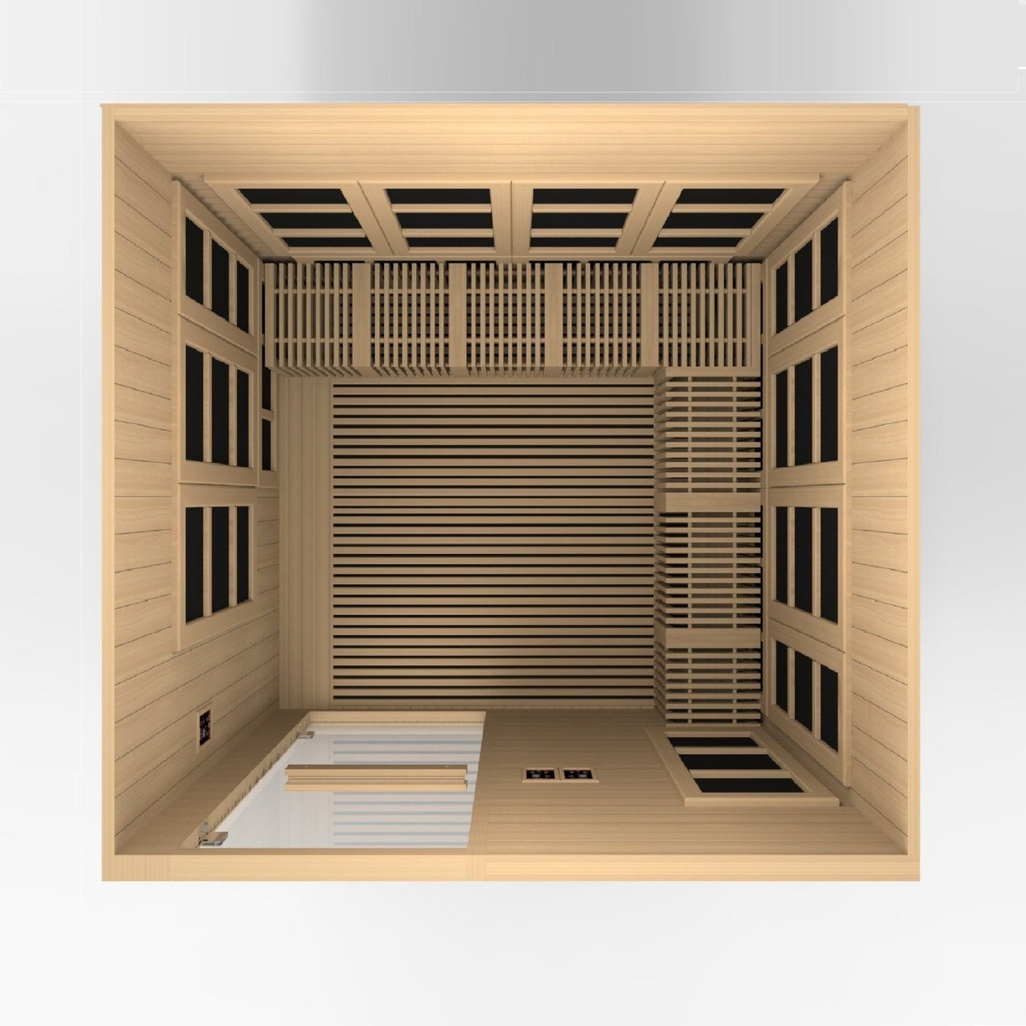 Dynamic “Catalonia” Infrared Sauna – Ultra Low EMF with Natural Hemlock Wood (GDI-6880-02)