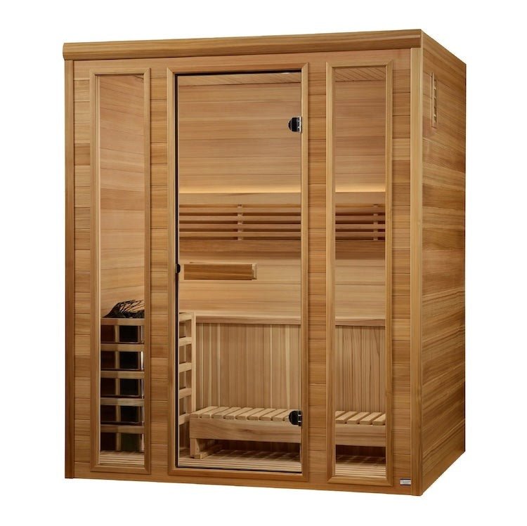 Andermatt Edition Traditional Sauna – Steam Sauna with Pacific Clear Cedar Wood (GDI-7030-01)