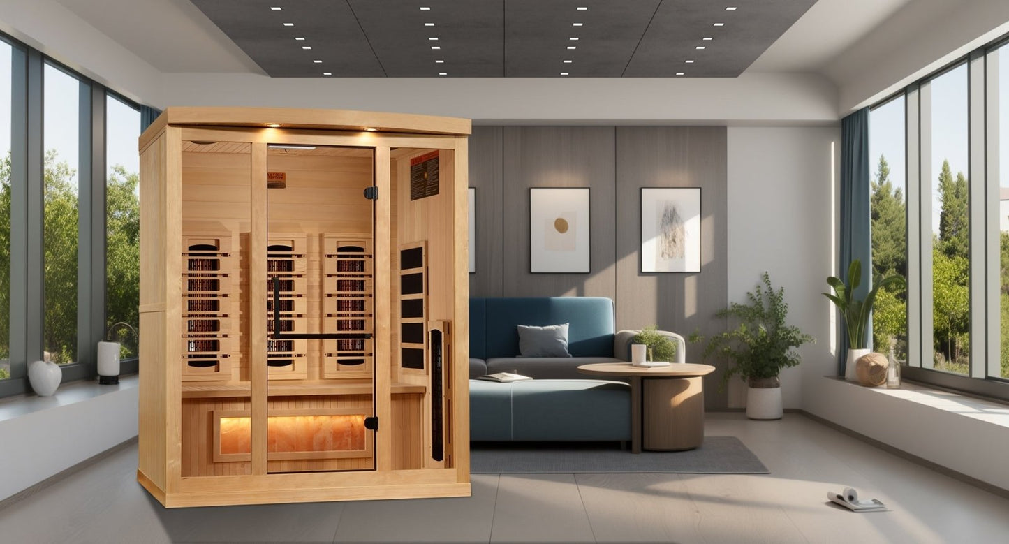 Reserve Edition PureTech™ Full Spectrum (2025 model) Infrared Sauna Near Zero EMF with Himalayan Salt Bar  ( GDI-8030-03 )
