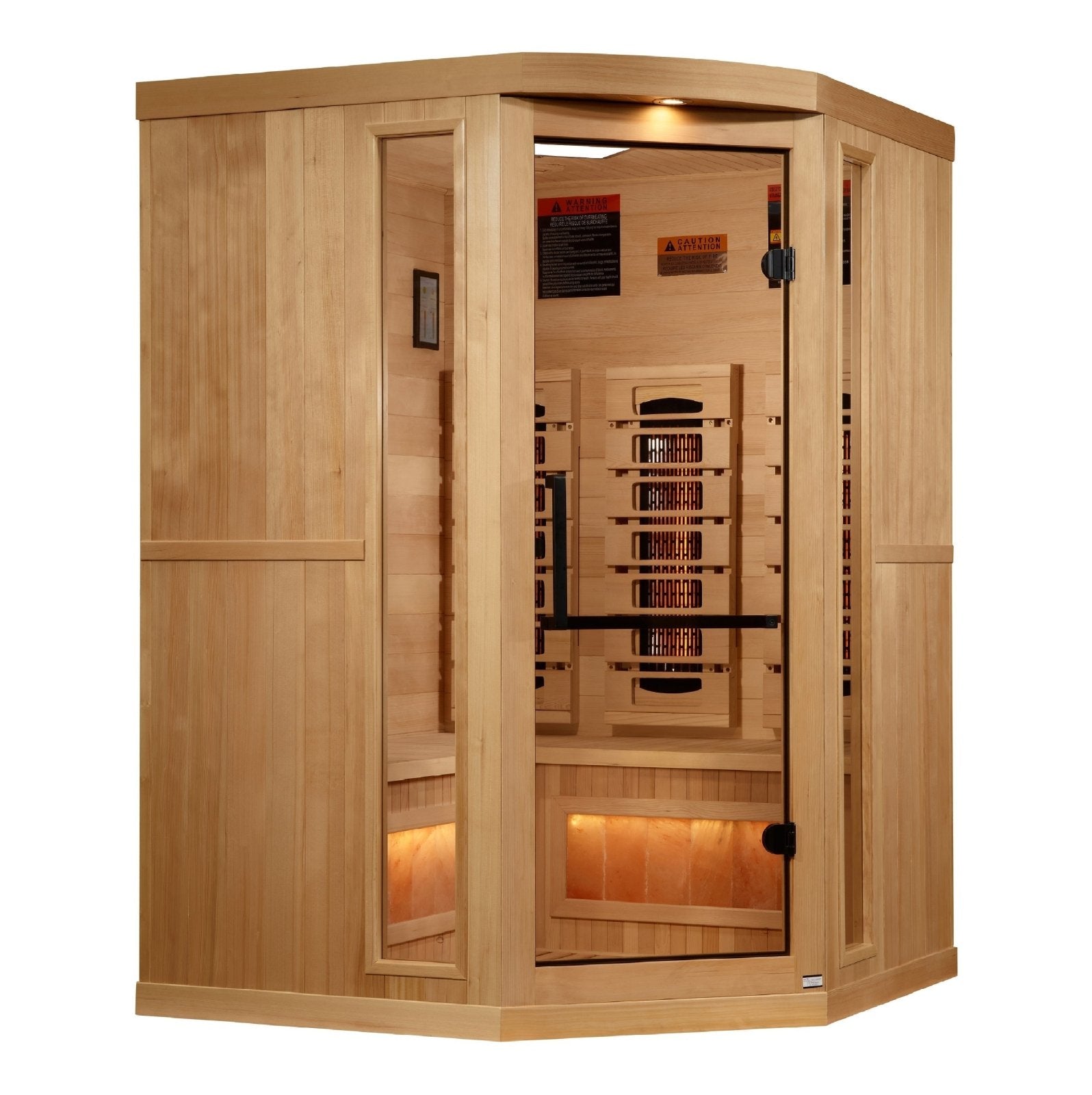 8000 Reserve Series Full Spectrum PureTech™ FAR Infrared Sauna Near Zero EMF Corner Unit with Himalayan Salt Bar (GDI-8035-03)