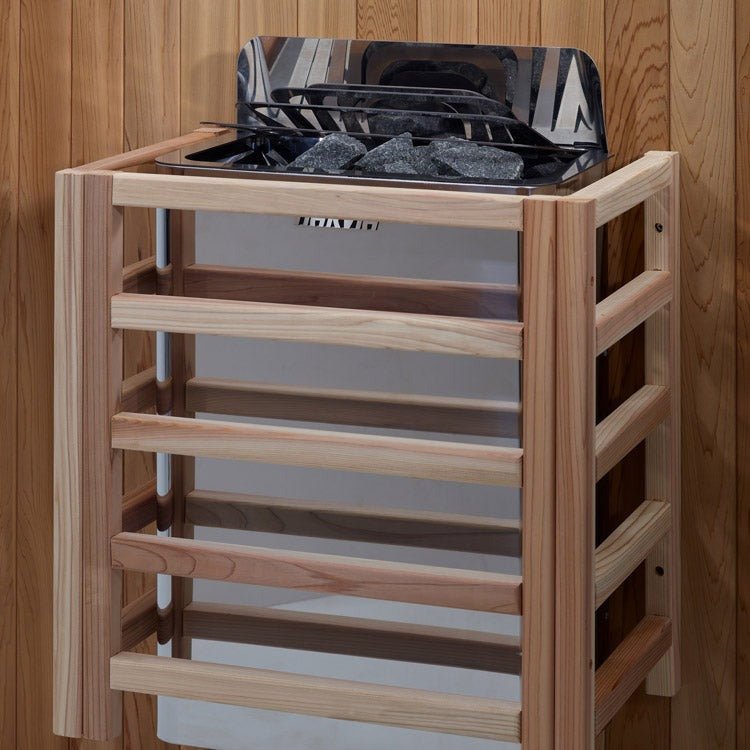 “Soria” Hybrid Sauna – Infrared & Traditional Steam with Himalayan Salt Bar and Canadian Hemlock Wood (GDI-8330-01)