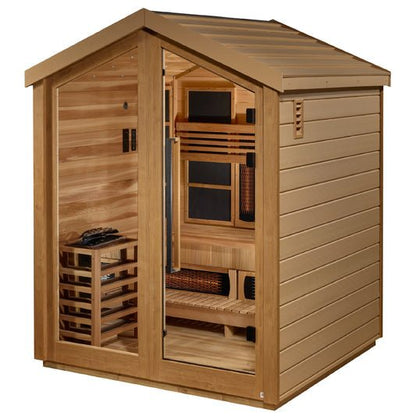 Loviisa PureTech™ Full Spectrum Hybrid Sauna – Outdoor Steam Sauna with Canadian Hemlock Wood (GDI-8523-01)